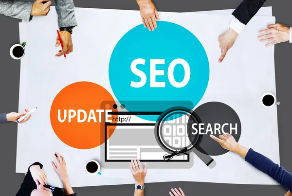 Gente de negocios y concepto SEO — Foto de Stock