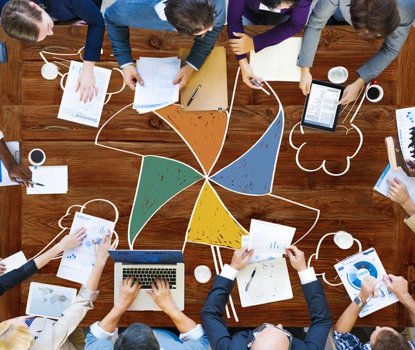 Paper Windmill Power Concept — Stock Photo, Image