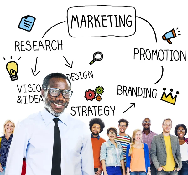 Concepto de gestión de marketing — Foto de Stock