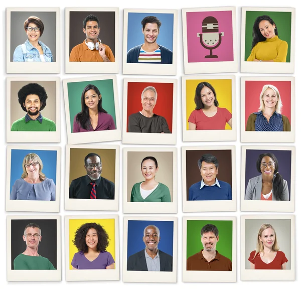 Faces da diversidade, conceito comunitário — Fotografia de Stock