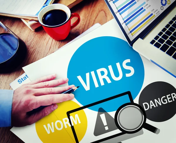 Virus Concepto de seguridad en Internet — Foto de Stock