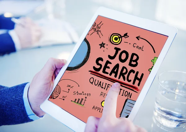 Job Search Qualificação Resume Aplicação — Fotografia de Stock