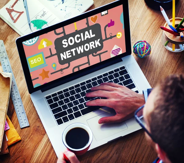 Concetto di social network — Foto Stock