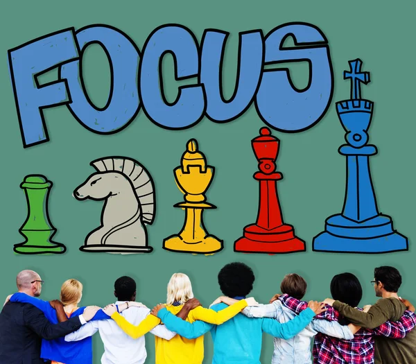 Fokus fokus koncentration — Stockfoto