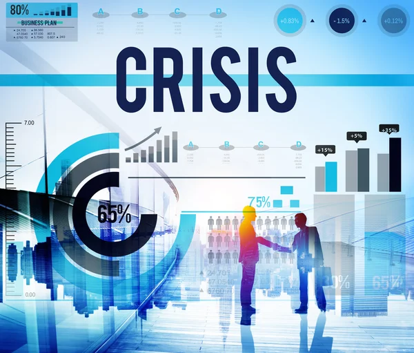 Crisis Riesgo de recesión Concepto financiero económico — Foto de Stock