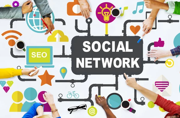 Społeczna koncepcja połączenia sieci — Zdjęcie stockowe