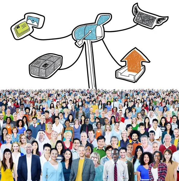 Large group of Diversity people — Stock Photo, Image