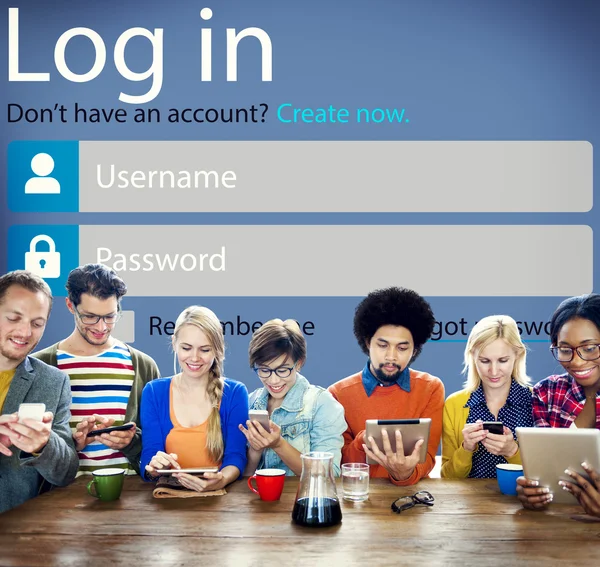 Accedi Concetto identità password — Foto Stock