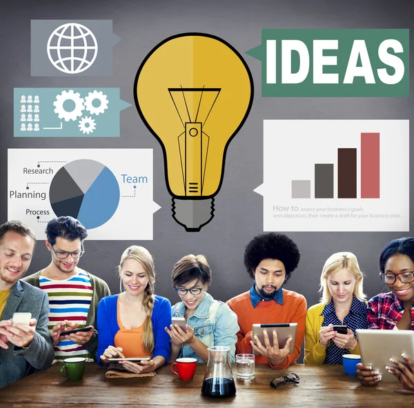 Ideas Creativity, Thoughts Internet Concept — Stock Photo, Image