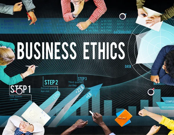 Ética Empresarial Integridade Responsabilidade Moral Conceito Honesto — Fotografia de Stock