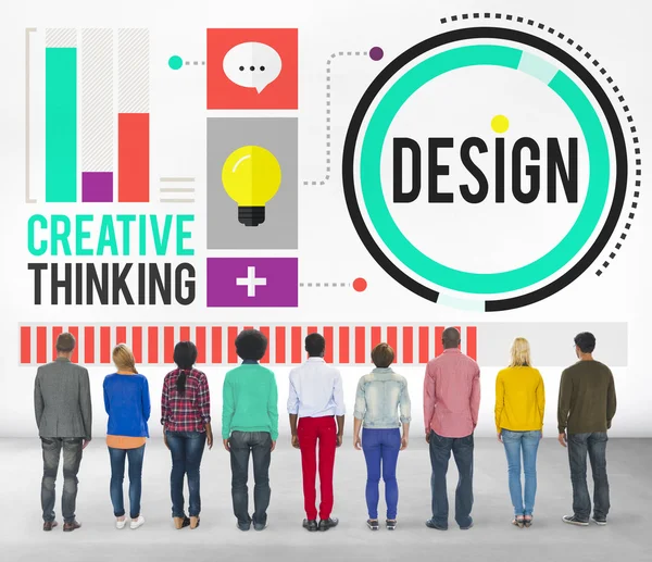 Design Criatividade Ideias de Pensamento Conceito — Fotografia de Stock