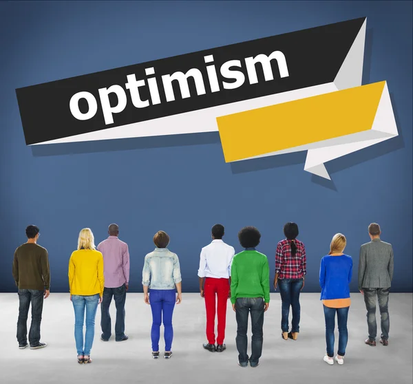 Optimisme houding hoopvol Concept — Stockfoto