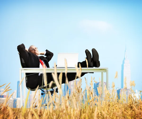 Businessman Relaxation Freedom — Stock Photo, Image