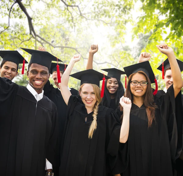 Diversity Students Celebrating Graduation Concept — Stock Photo, Image