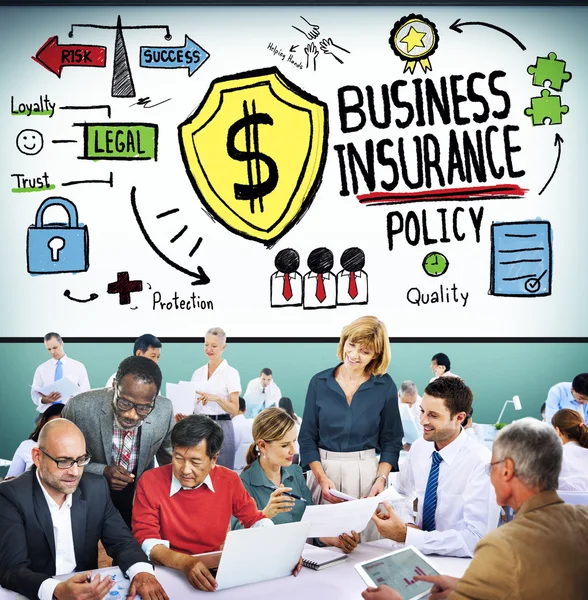Business people working financial insurance — Stock Photo, Image