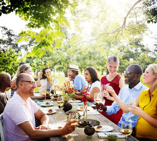 group people on picnic