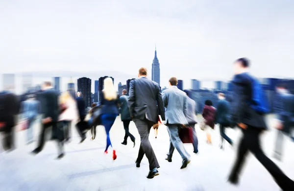 Dark Silhouettes of Business People — Stock Photo, Image