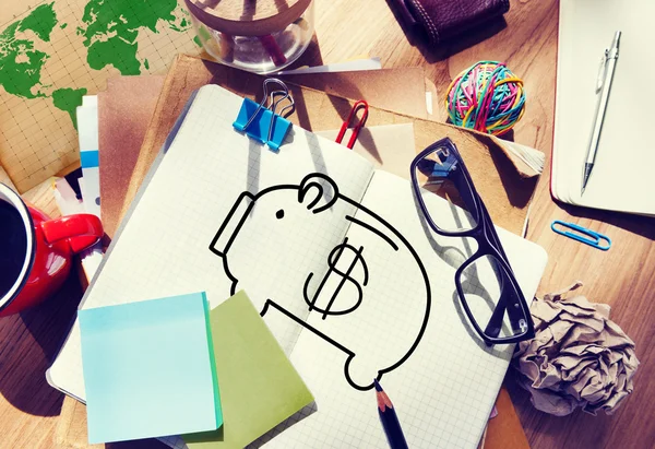 Piggy Bank, conceito de poupança de dinheiro — Fotografia de Stock