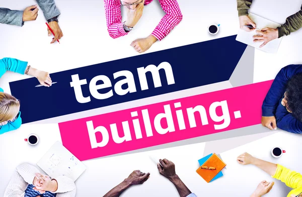 Concepto de gestión de cooperación de team building — Foto de Stock