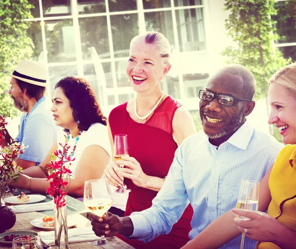 Group people on picnic — Stock Photo, Image