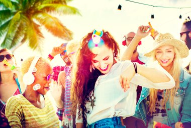 Dostluk Beach kavramı yapıştırma