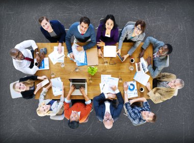 Kurumsal tartışma sahip iş adamları