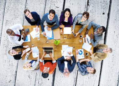 Kurumsal tartışma sahip iş adamları