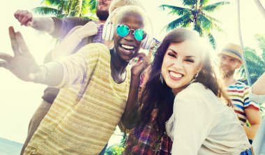 Dostluk Beach kavramı yapıştırma