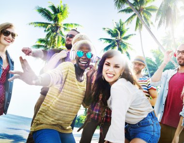 Dostluk Beach kavramı yapıştırma