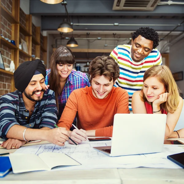 Group of diverse people working together — Stock Photo, Image