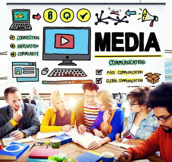 Sociala medier och teknikanslutning — Stockfoto