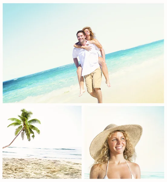 Balayı yaz plaj Dating kavramı — Stok fotoğraf