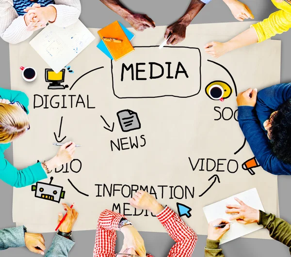 Concepto de noticias de medios digitales — Foto de Stock