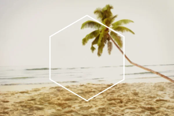 Šestiúhelník Frame prázdninové letní koncept — Stock fotografie
