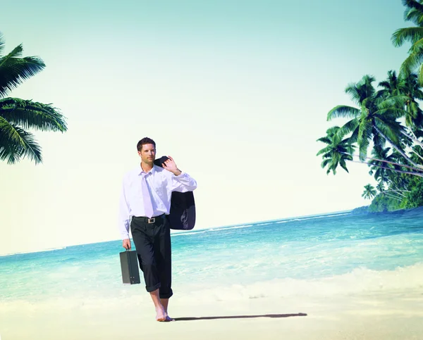 Businessman Travel Vacations Concept — Stock Photo, Image