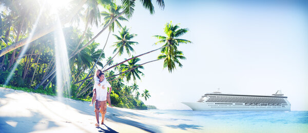Couple Beach Holiday Concept