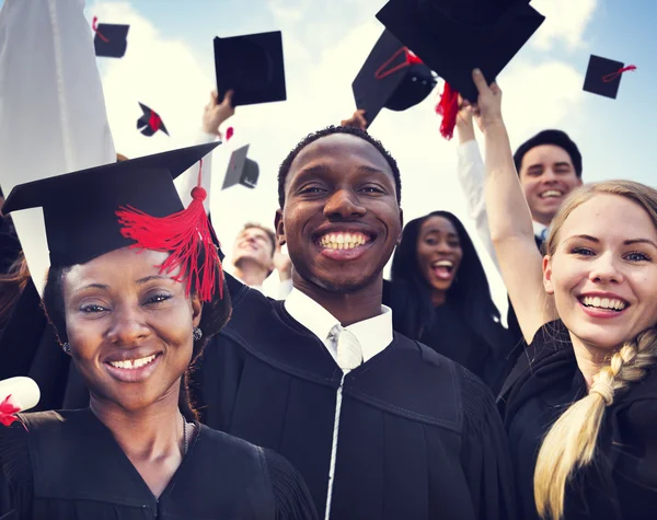 Students Celebration Graduation, Education Concept — Stock Photo, Image