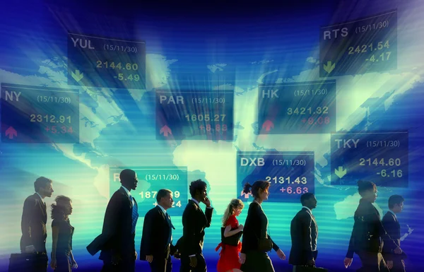 Business People Stock Market — Stock Photo, Image