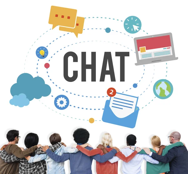 Chat chatta Messaging koncept — Stockfoto