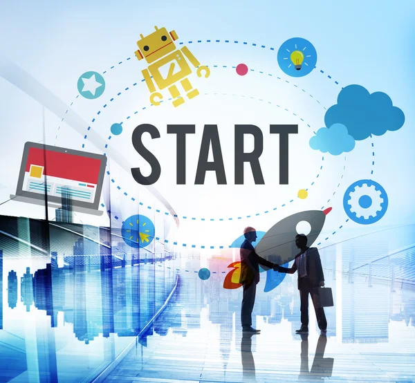 Start missie succes strategie begin Concept — Stockfoto