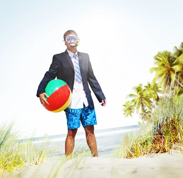 Empresário Relaxamento em férias Conceito — Fotografia de Stock