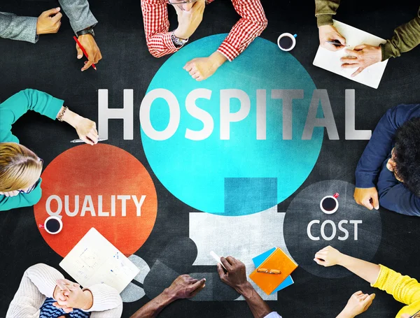 Sjukhuset kvalitetsbegreppet kostnad vård — Stockfoto