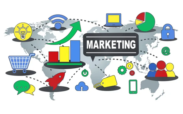Marketing Global businessconcept — Stockfoto