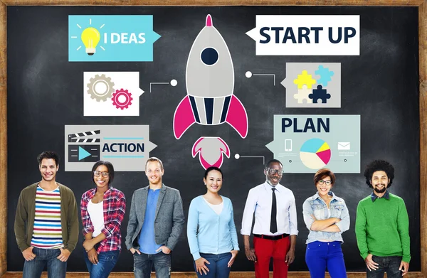 Grupo de pessoas e Startup Innovation Concept — Fotografia de Stock