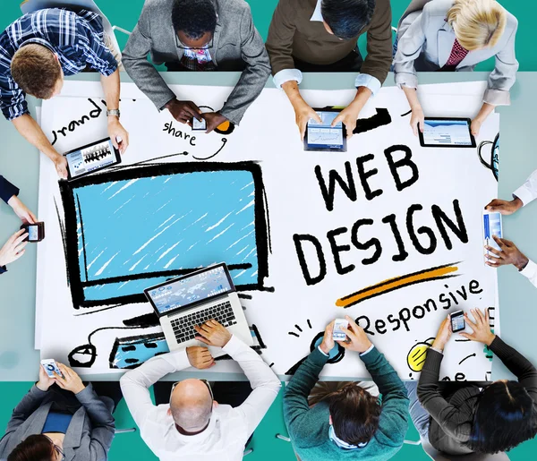 Web Design e Desenvolvimento Web — Fotografia de Stock
