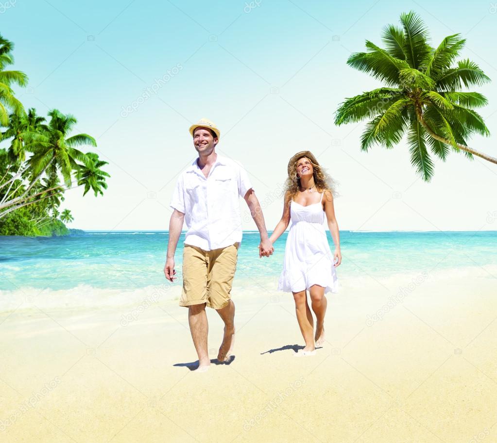 Honeymoon Summer Beach Dating Concept