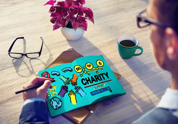 Charitativní dar, poskytnout pomoc koncept — Stock fotografie