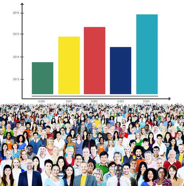 Stor grupp mångfald människor — Stockfoto
