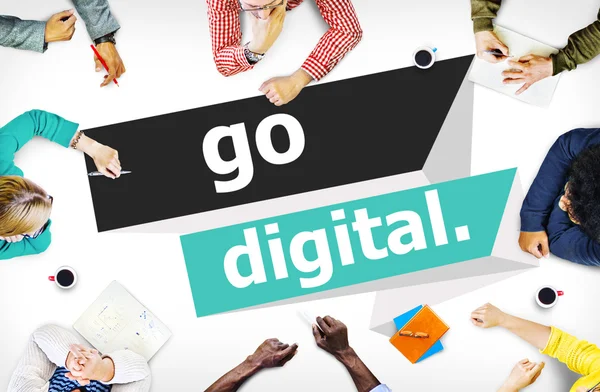 Go digital modernes Technologie-Konzept — Stockfoto