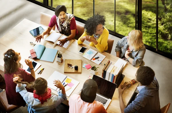 Group of diverse people working together — Stock Photo, Image